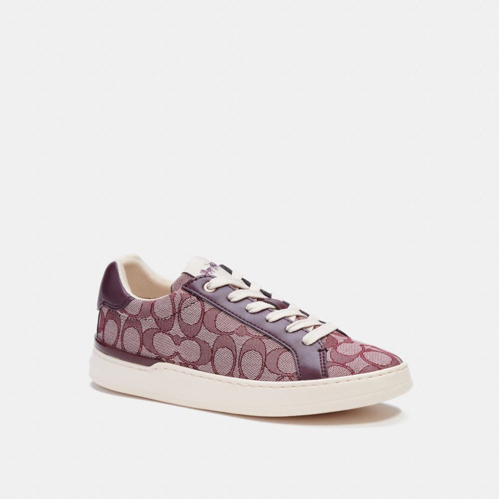 COACH G4967 Clip Low Top Sneaker MED BURGUNDY