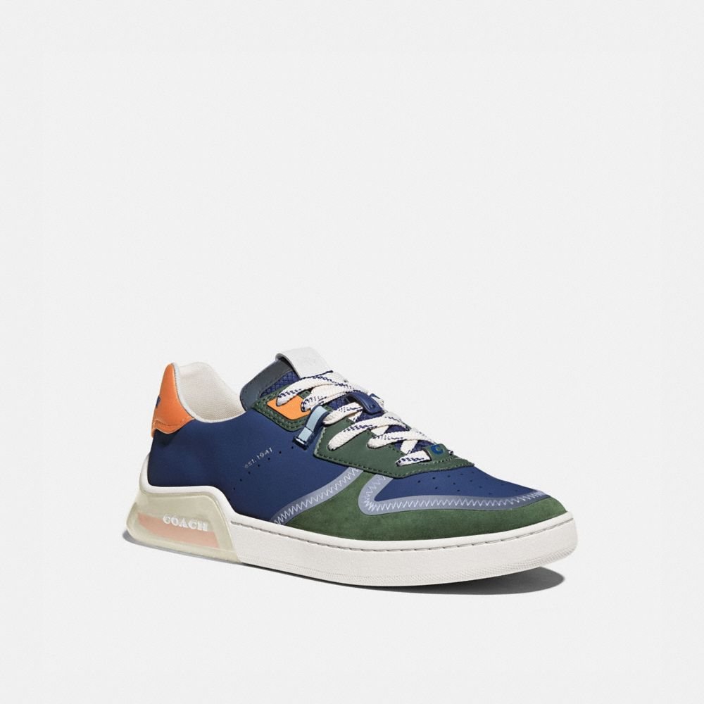 COACH G5014 Citysole Court Sneaker In Colorblock TRUE NAVY/ WASHED UTILITY