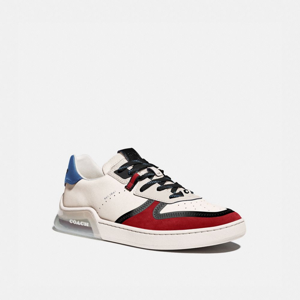 COACH G5014 CITYSOLE COURT SNEAKER IN COLORBLOCK CHALK-DARK-CARDINAL