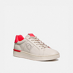 LOWLINE LOW TOP SNEAKER - CHALK/NEON PINK - COACH G5040