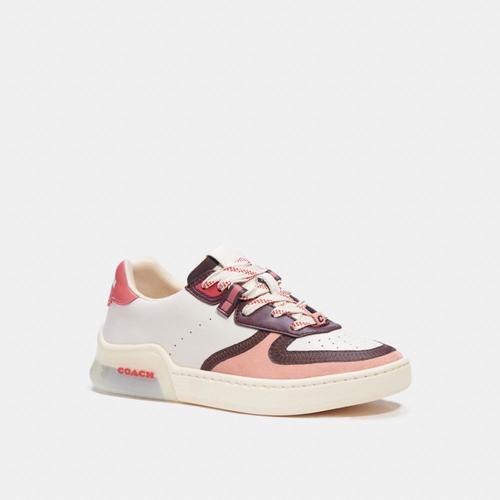 COACH G5045 Citysole Court Sneaker OPTIC WHITE/ CANDY PINK