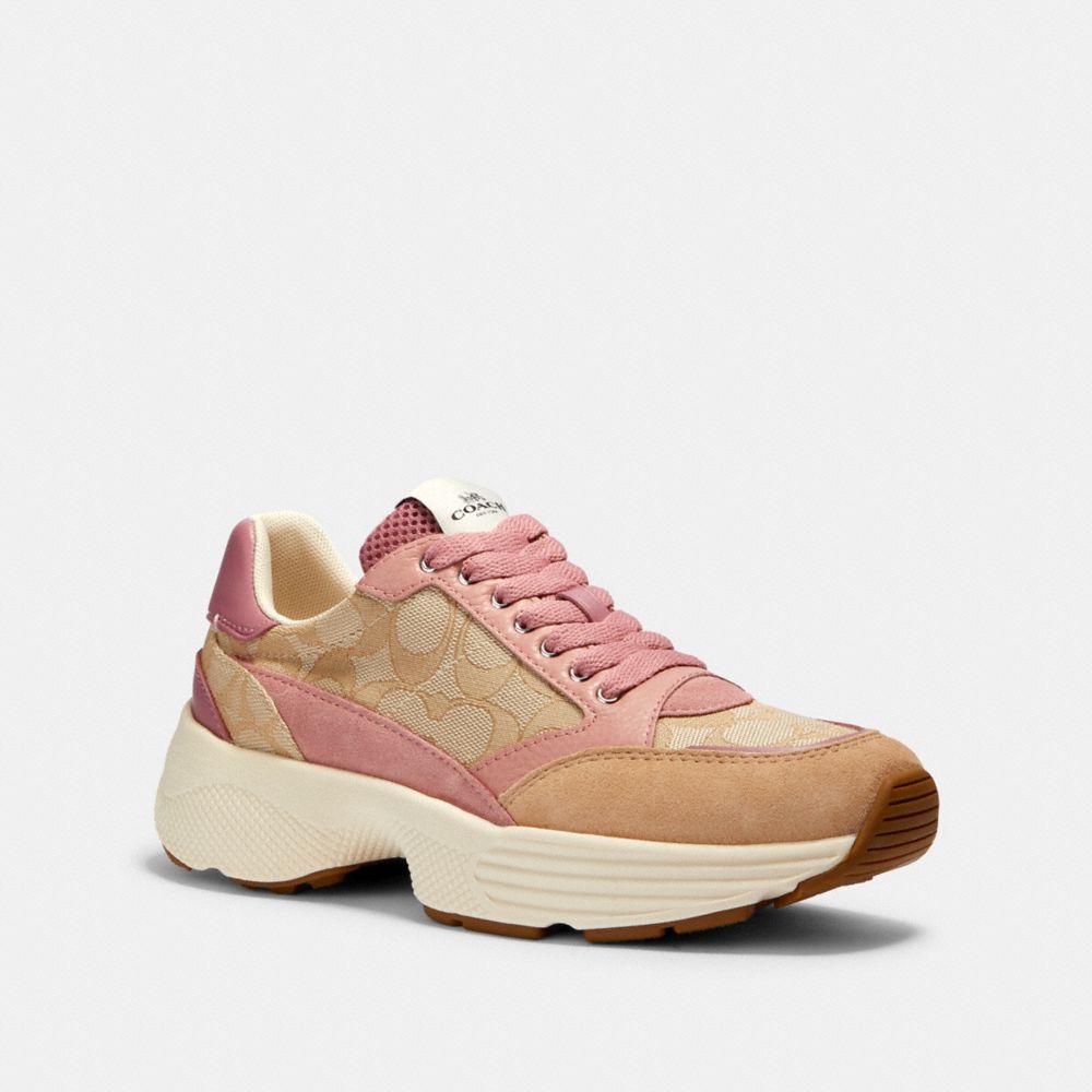 C152 TECH RUNNER - G5057 - LIGHT KHAKI/PINK