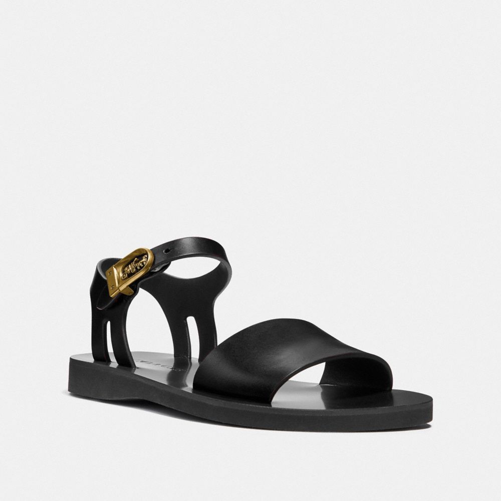 COACH ANKLE STRAP SANDAL - BLACK - G5065