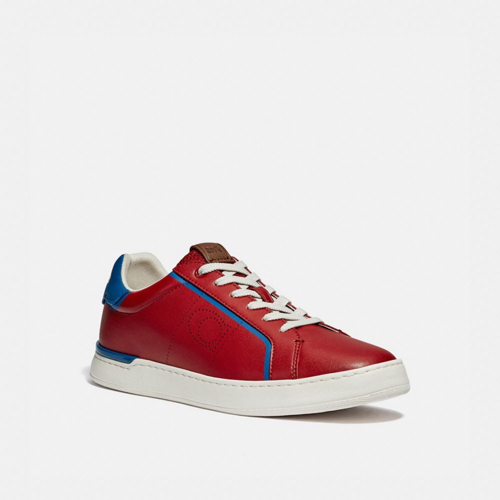 COACH G5085 LOWLINE LOW TOP SNEAKER DARK CARDINAL BRIGHT COBALT