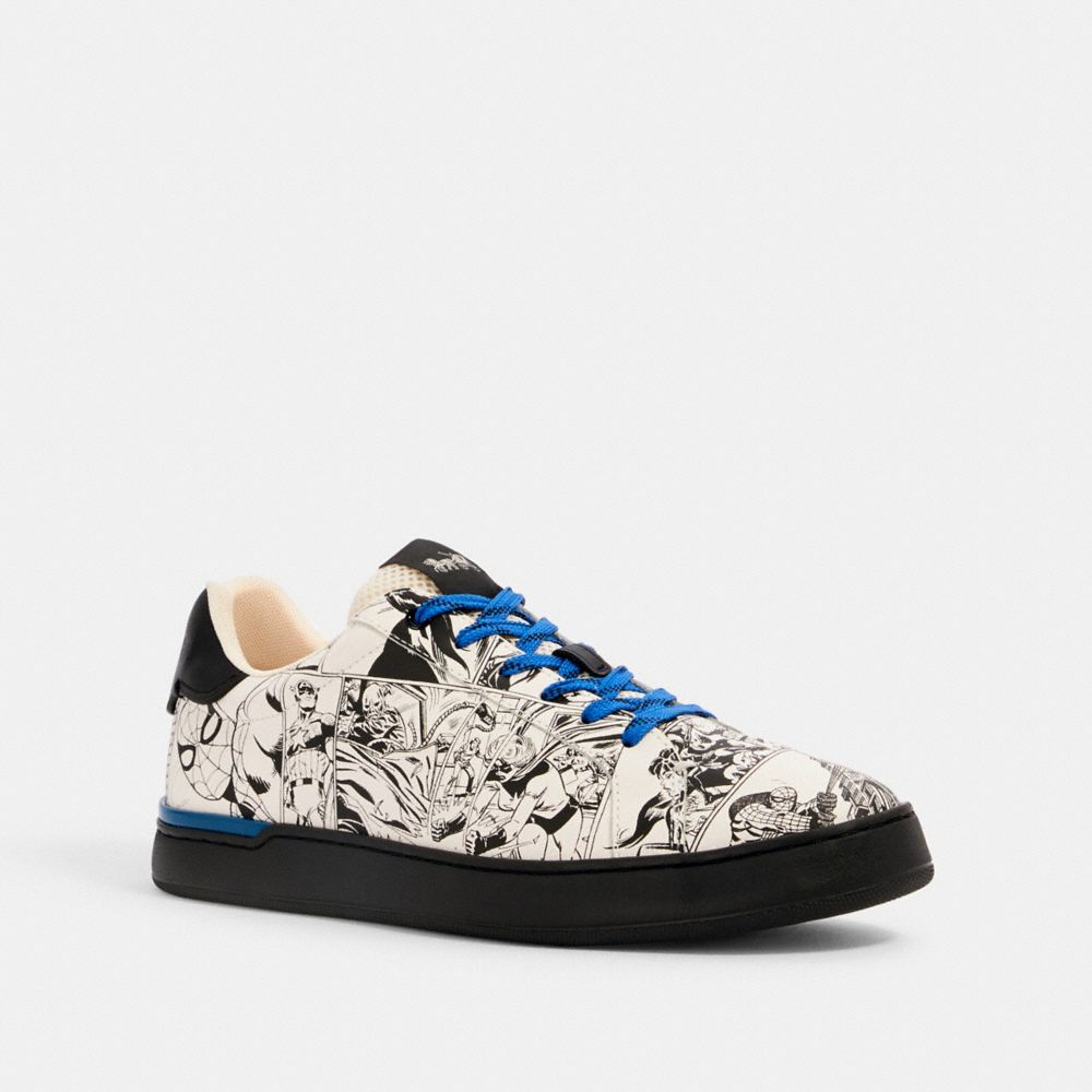 COACH G5146 COACH â”‚ MARVEL CLIP LOW TOP SNEAKER WITH COMIC BOOK PRINT BLACK-MULTI