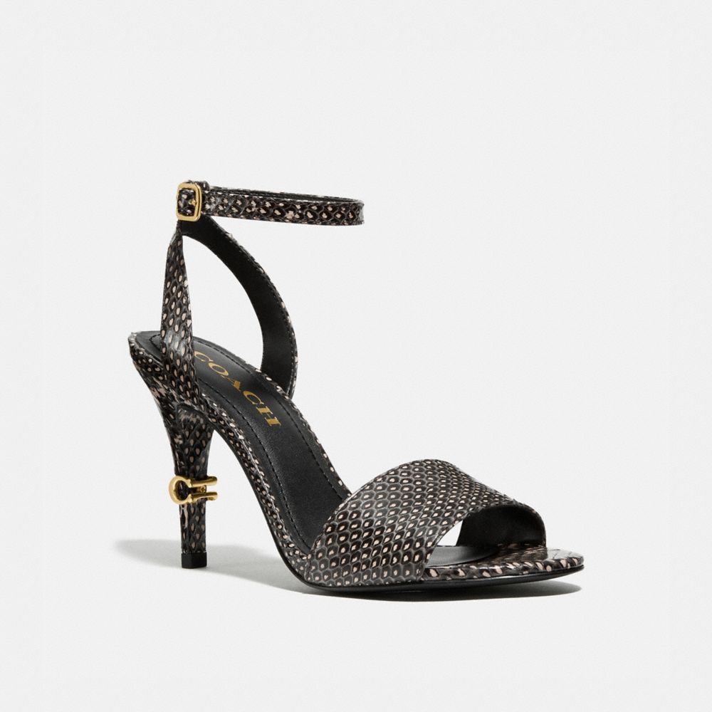 REGINA SANDAL IN SNAKESKIN - TAN - COACH G5235