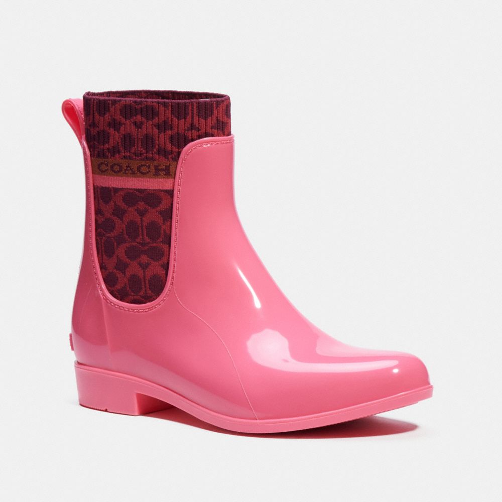 COACH G5254 Rivington Rain Bootie BRIGHT WATERMELON