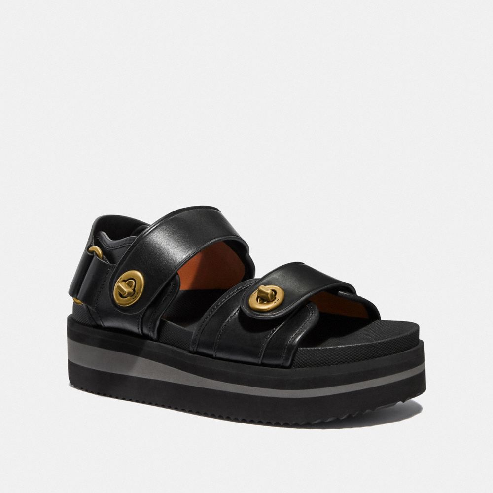 COACH TRAIL SANDAL - BLACK - G5258