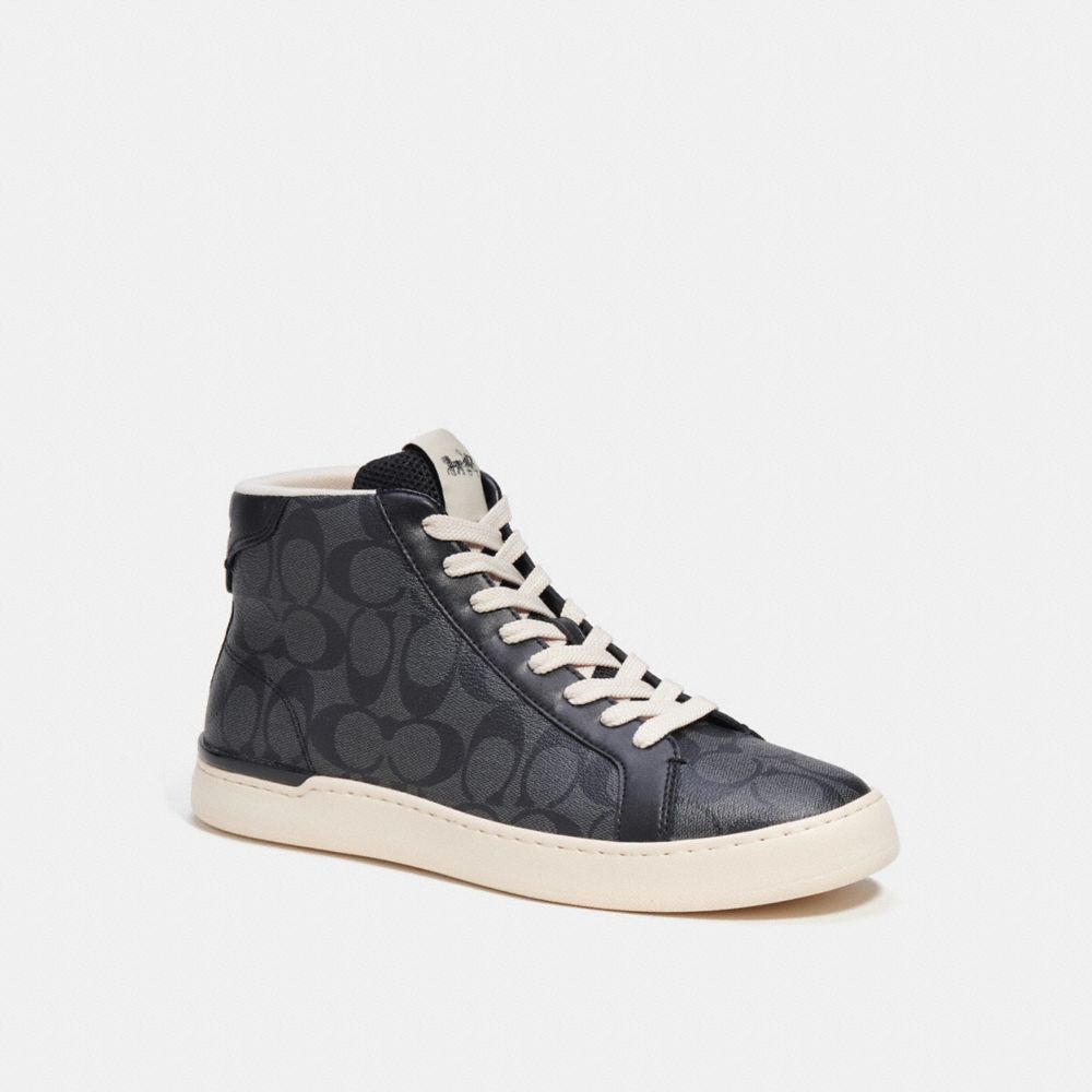 COACH G5385 - CLIP HIGH TOP SNEAKER CHARCOAL/BLACK