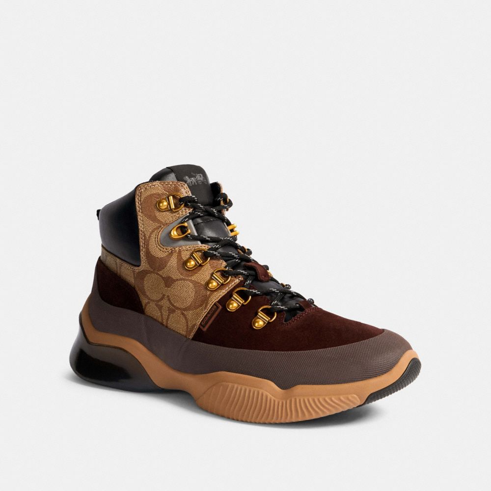 COACH G5411 Citysole Hiker KHAKI DARK MAHOGANY