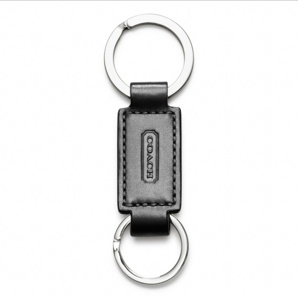 VALET KEY RING IN LEATHER - ir7273 - BLACK