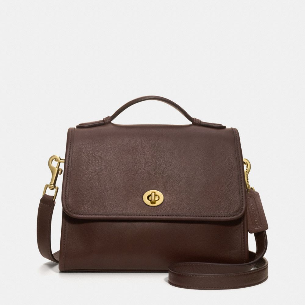 COACH COURT BAG IN GLOVETANNED LEATHER - MAHOGANY - IR9870