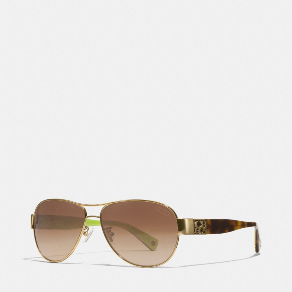 CHARITY SUNGLASSES - GOLD/TORTOISE - COACH L024