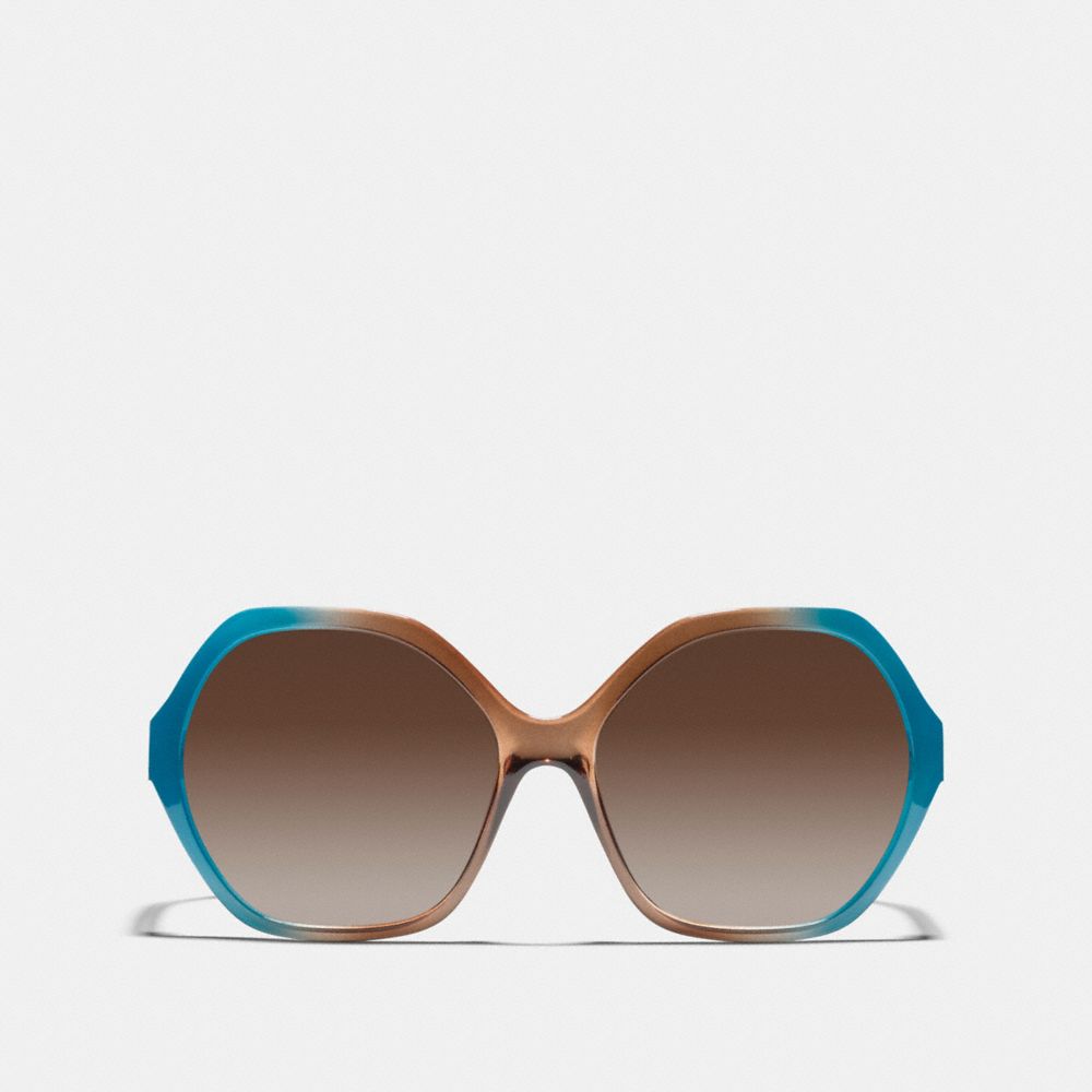 KAIHLA SUNGLASSES - TEAL BROWN - COACH L061