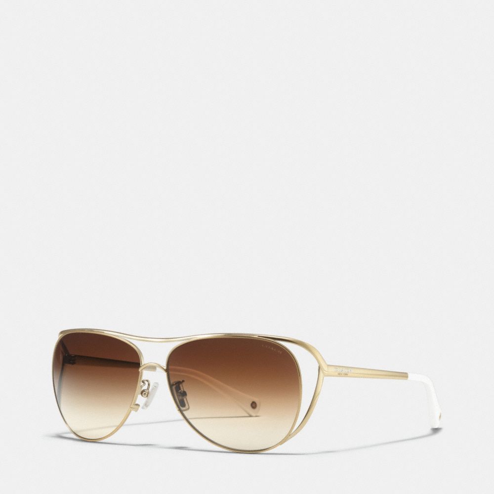 NATALIE SUNGLASSES - GOLD/WHITE - COACH L069