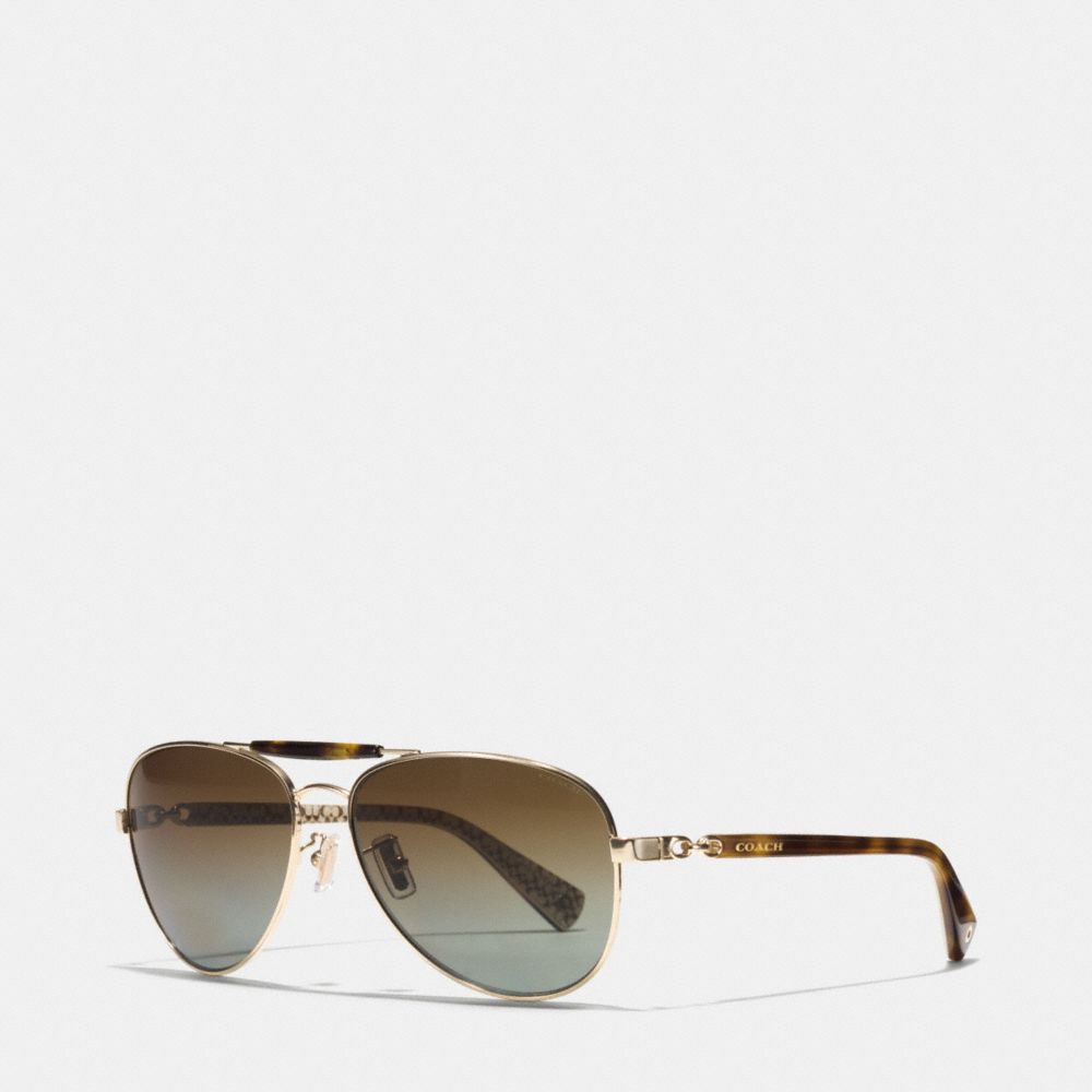COACH L078 Alton Sunglasses GOLD/TORTOISE