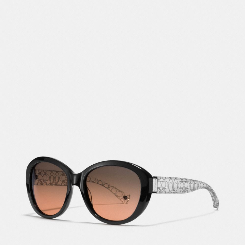 COACH L083 Asha Sunglasses BLACK/CRYSTAL