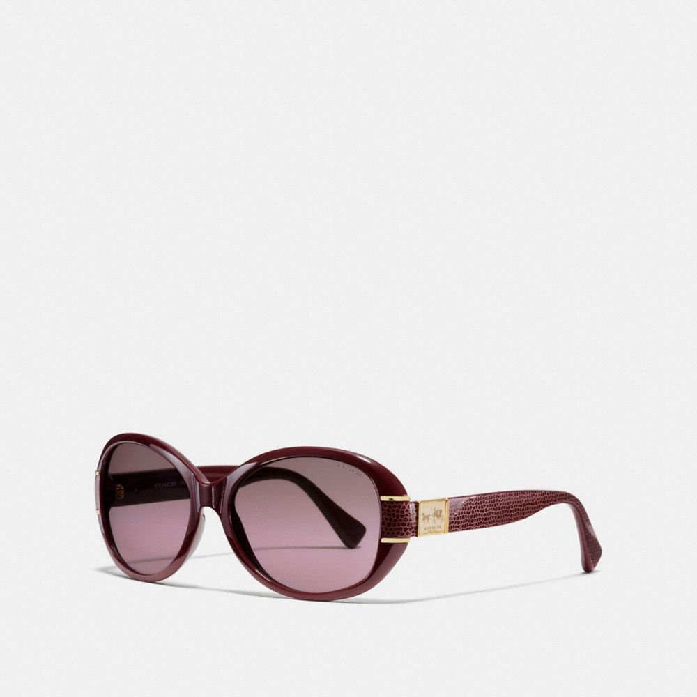 COACH L086 - BLAINE HORSE AND CARRIAGE OVAL SUNGLASSES GARNET