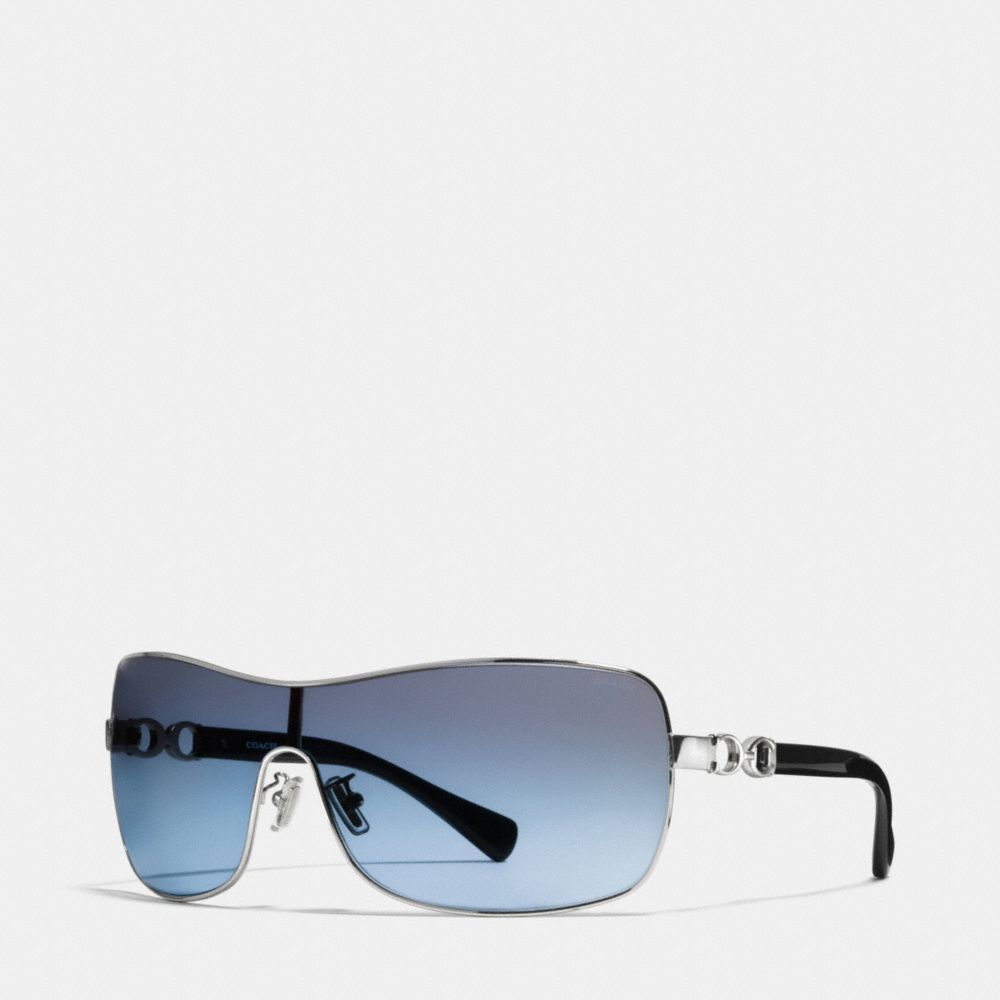 COACH L093 Cort Sunglasses SILVER/BLACK