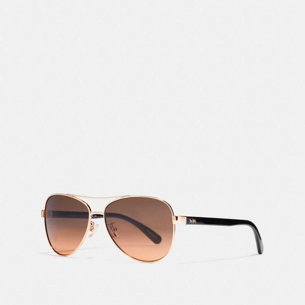 HORSE AND CARRIAGE PILOT SUNGLASSES - l1015 - LIGHT GOLD/DARK TORTOISE