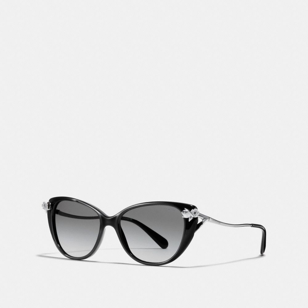 COACH L1021 Tea Rose Sunglasses BLACK