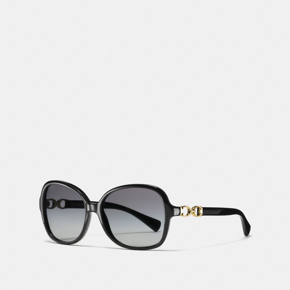 COACH L102 - ASIA FIT COLE SUNGLASSES BLACK