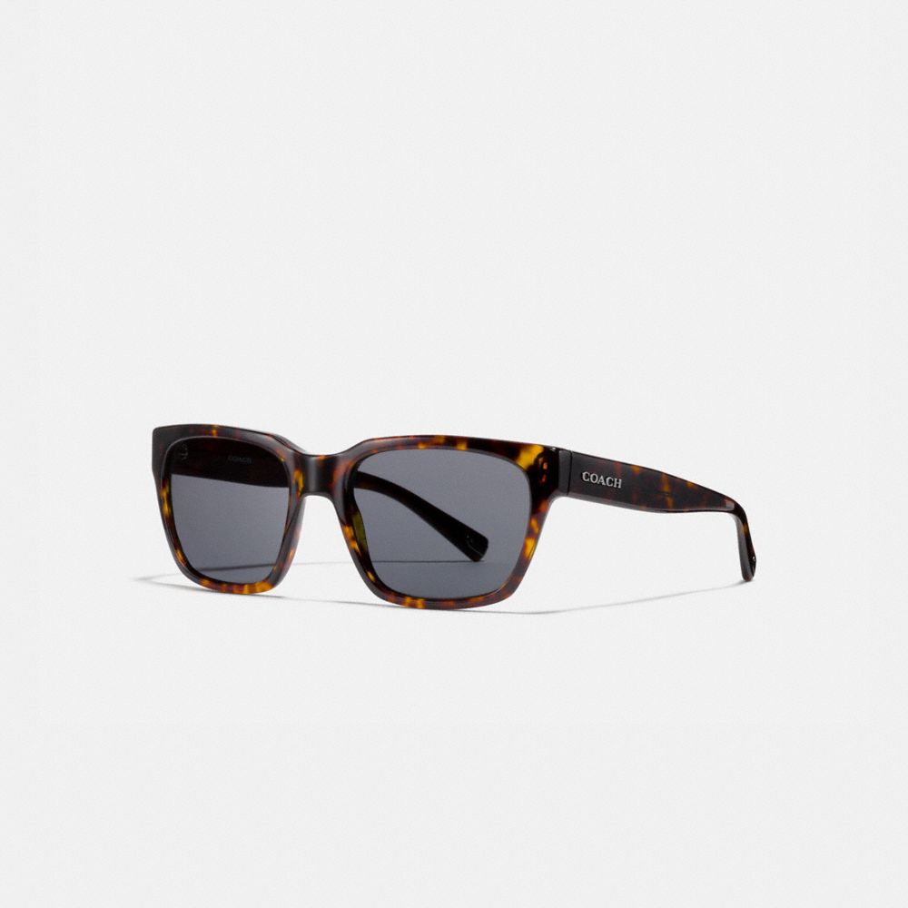 COACH L1034 Varick Square Sunglasses Black/Gunmetal Mirror