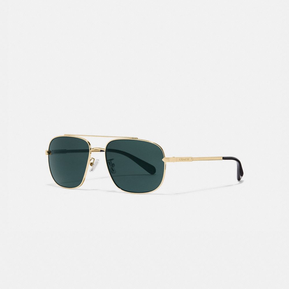 ELI NAVIGATOR SUNGLASSES - L1056 - GOLD/GREEN SOLID