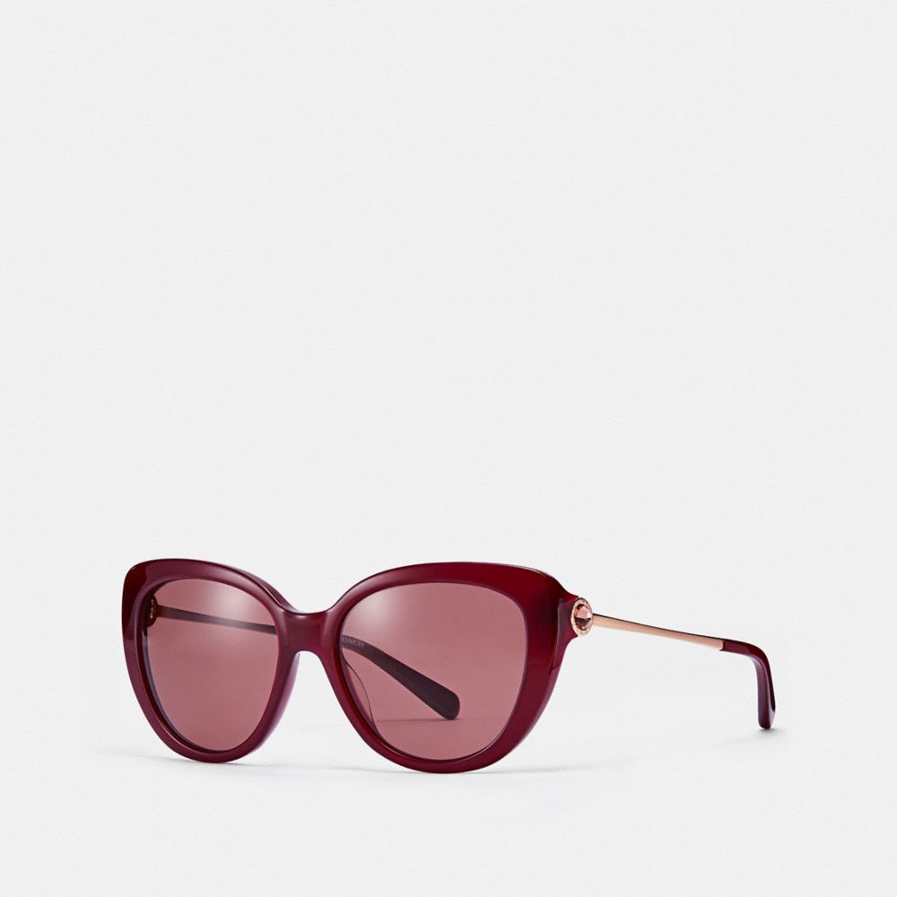 COACH L1069 JESSA CAT EYE SUNGLASSES AUBERGINE