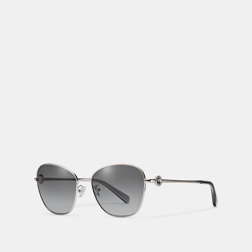 COACH GIA BUTTERFLY SUNGLASSES - SILVER/GREY GRADIENT - L1070