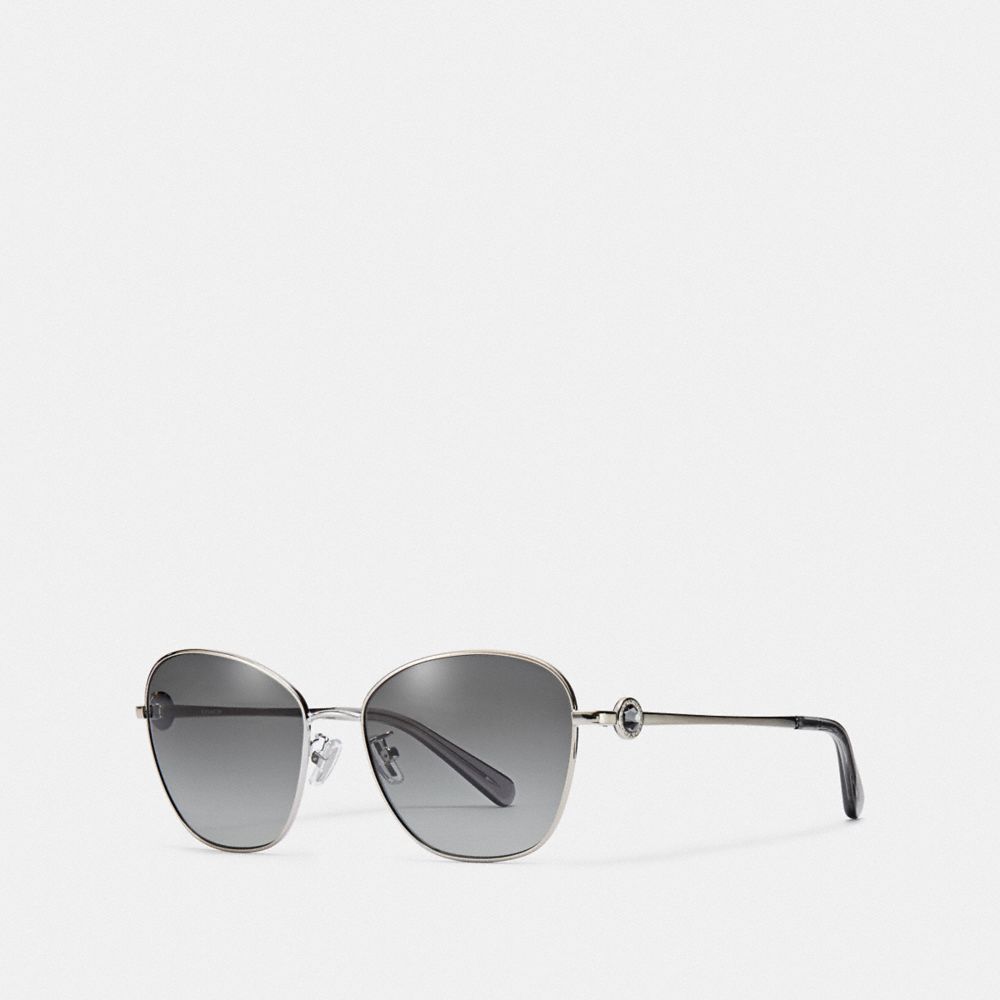 COACH L1070 GIA BUTTERFLY SUNGLASSES SILVER/GREY GRADIENT