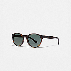 COACH WYTHE ROUND SUNGLASSES - MATTE DARK TORTOISE - L1095