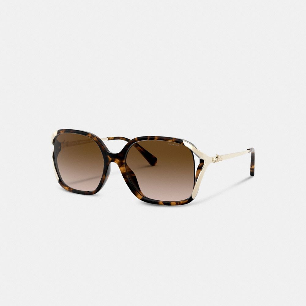 L1116 - Oversized Horse And Carriage Sunglasses DARK TORTOISE