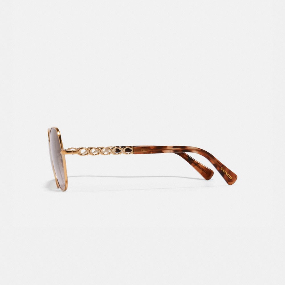 Signature Chain Round Sunglasses