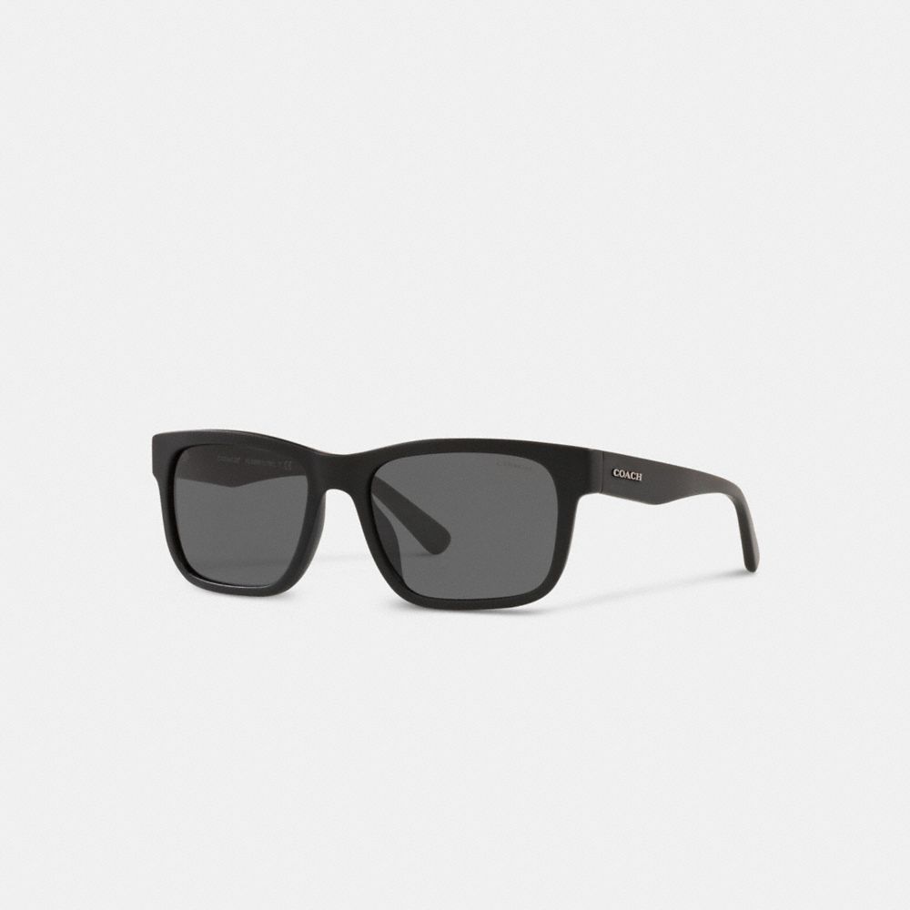 COACH L1161 Square Frame Sunglasses Matte Black