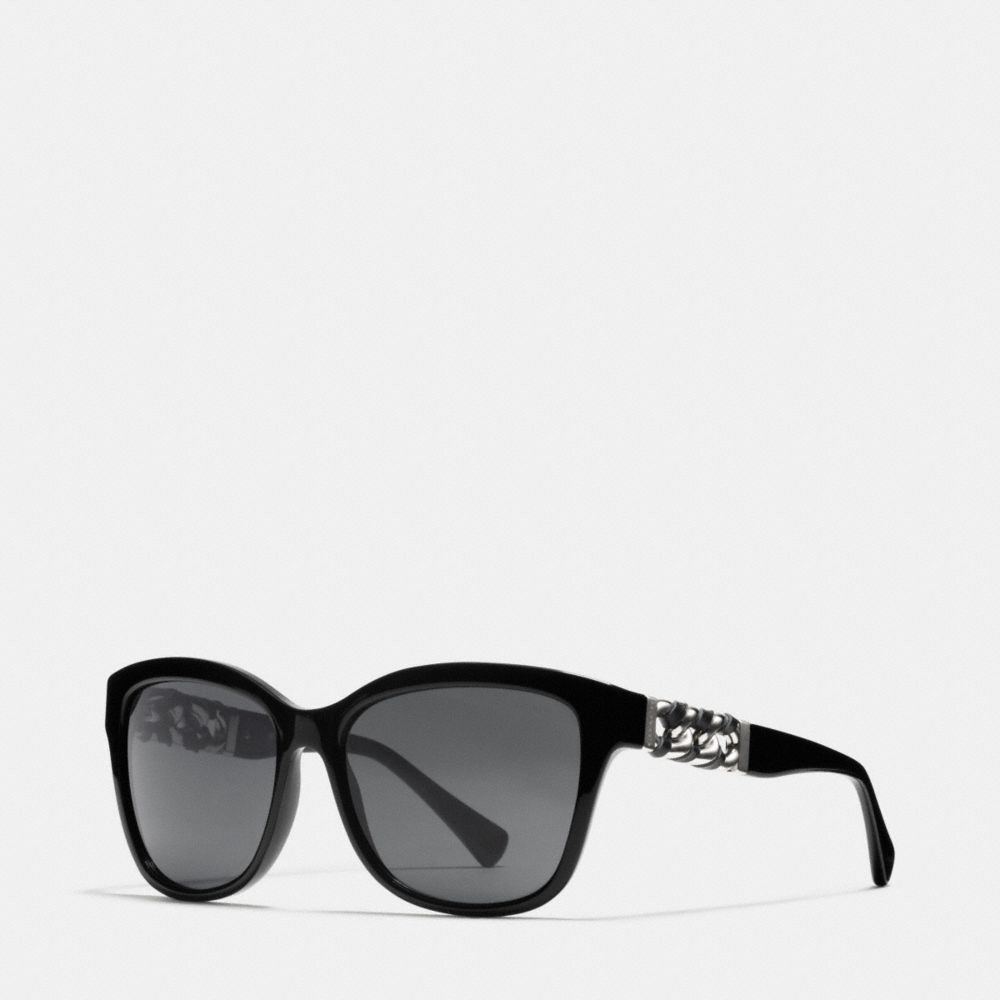 COACH L131 Whiplash Wayfarer Sunglasses BLACK