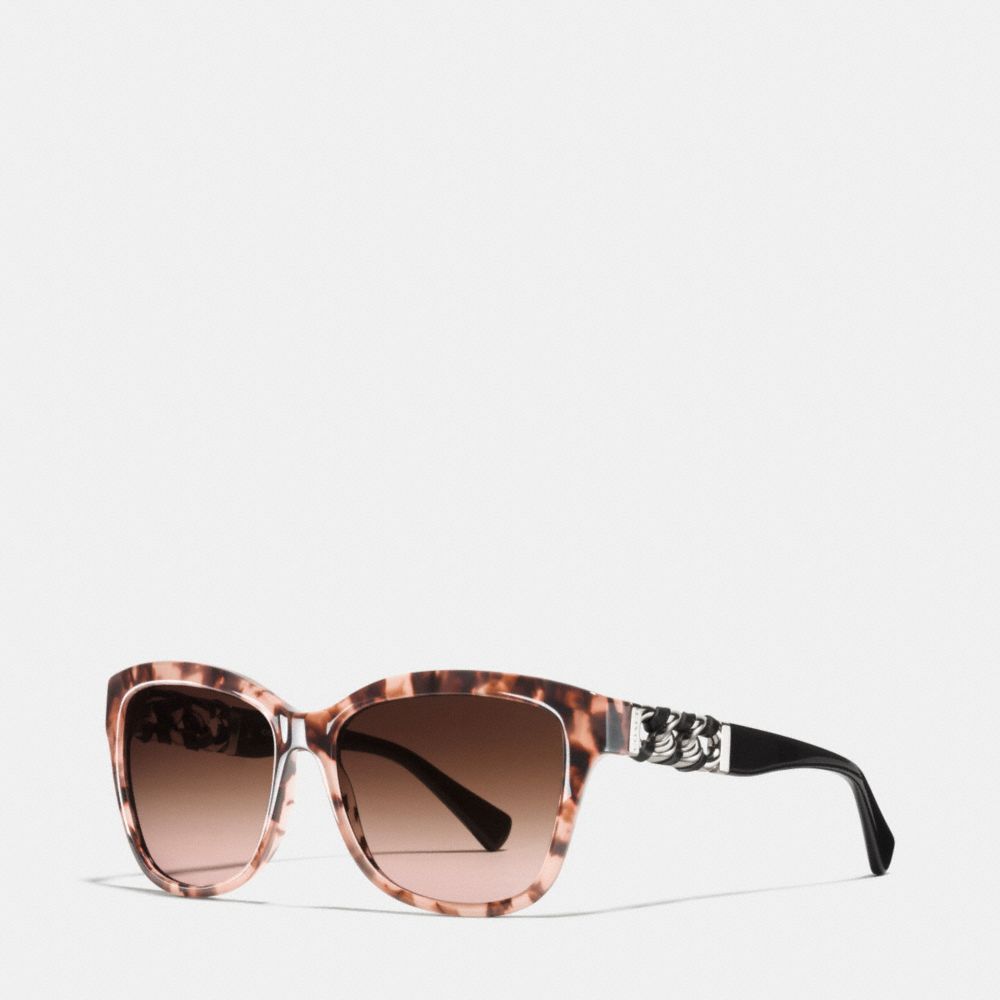 WHIPLASH WAYFARER SUNGLASSES - l131 - PEACH TORTOISE/DARK BROWN