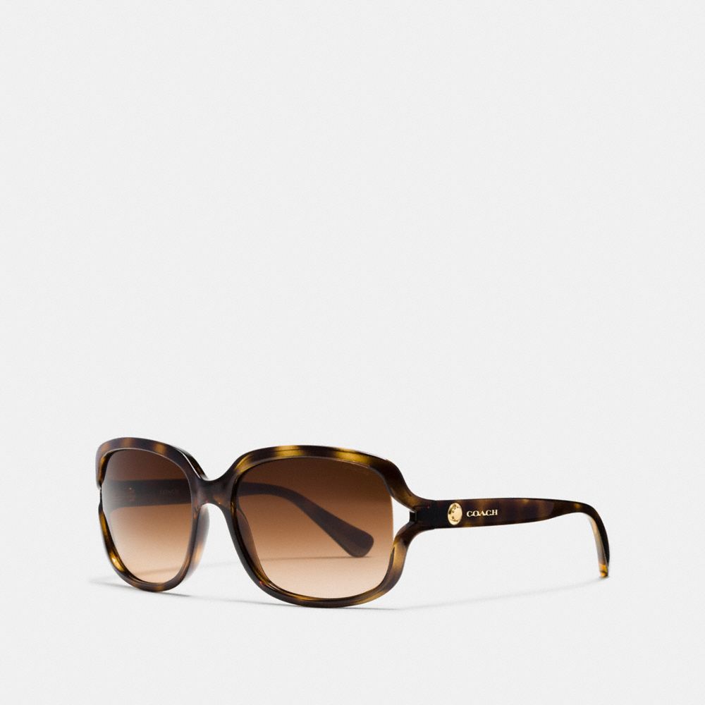 RIVET SQUARE SUNGLASSES - L149 - DARK TORTOISE