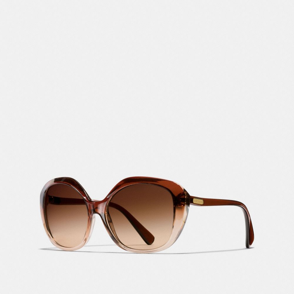 COACH L1605 Dreamer Hexagon Sunglasses BROWN GRADIENT/BROWN