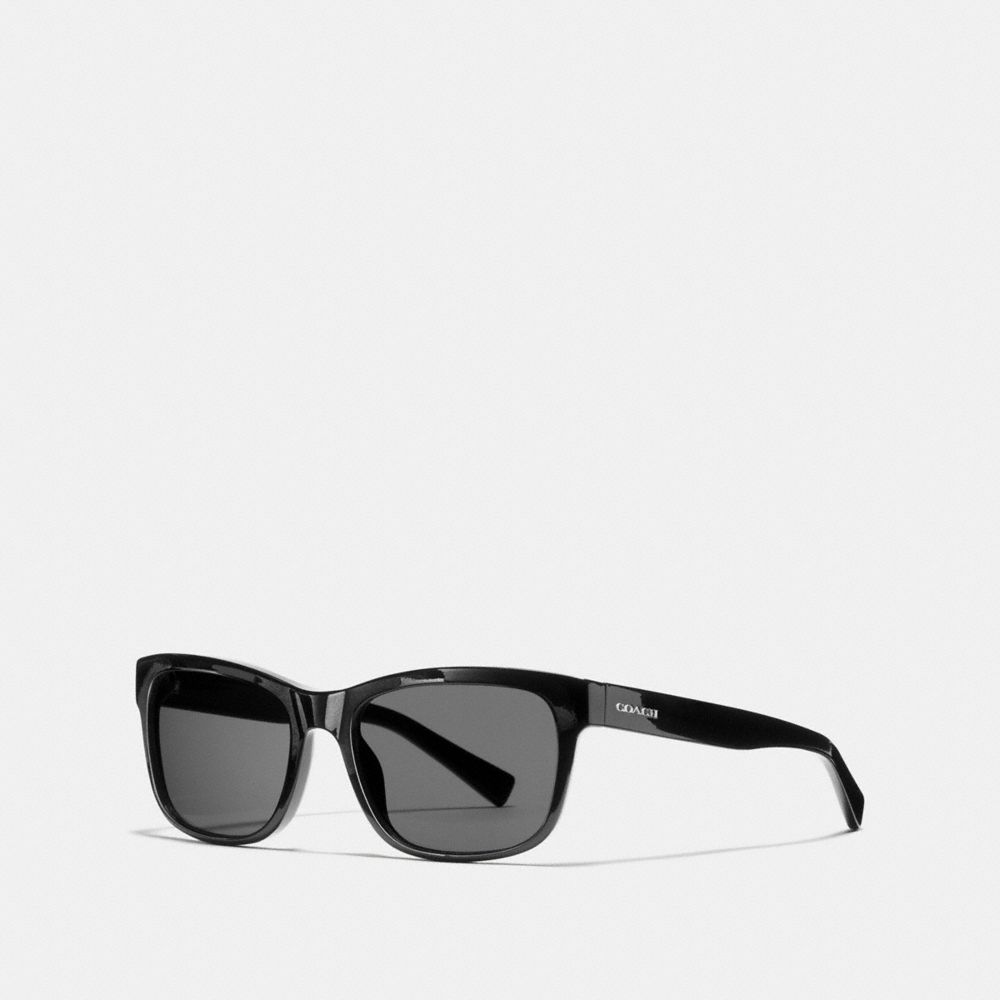 COACH L1641 Hudson Rectangle Sunglasses BLACK