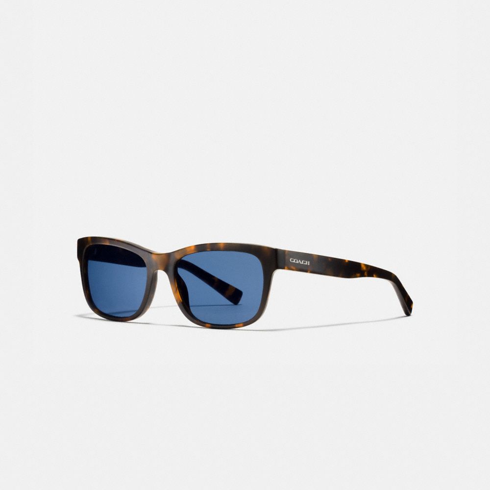 HUDSON RECTANGLE SUNGLASSES - l1641 - MATTE DARK TORTOISE