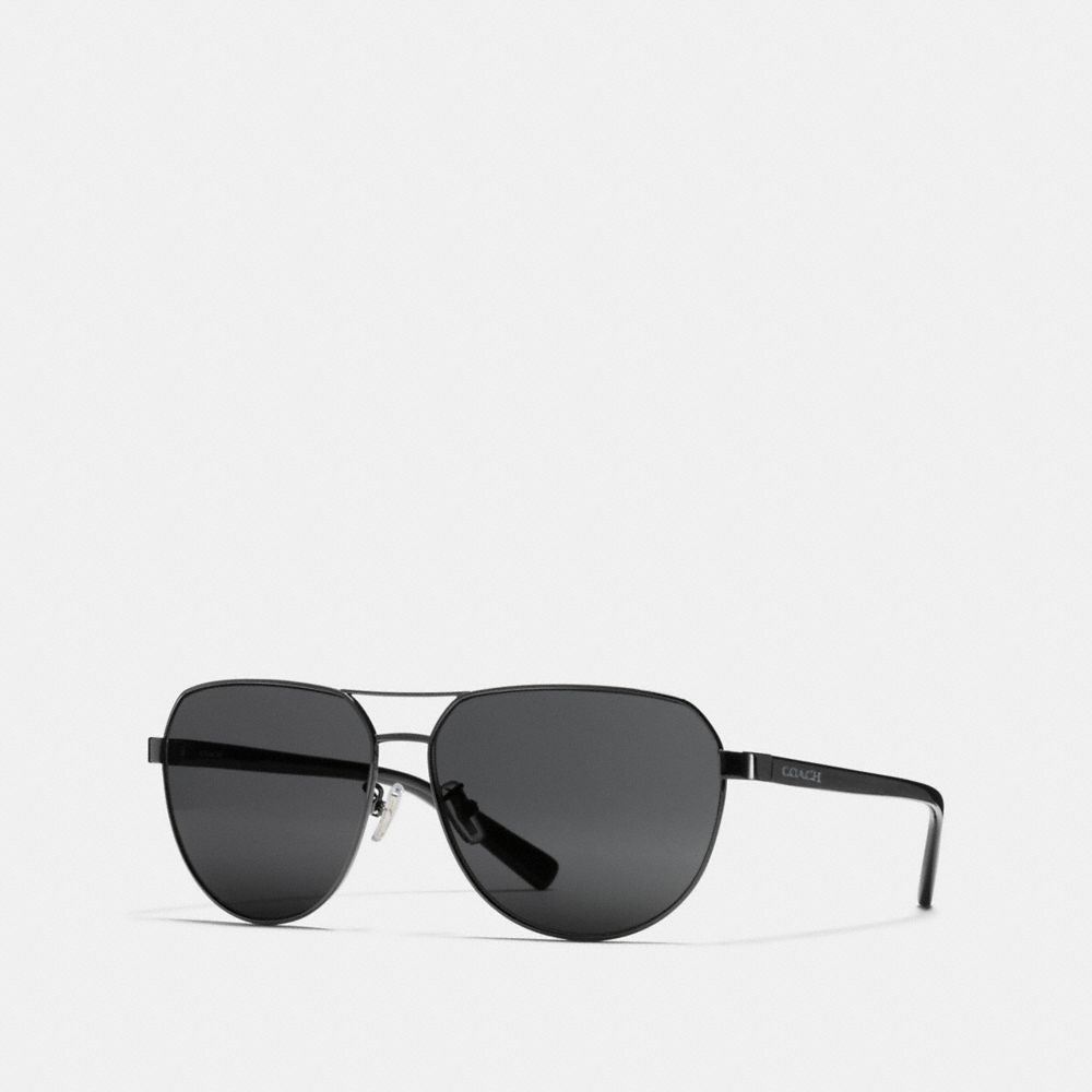 COACH l1658 BROOKS PILOT SUNGLASSES BLACK