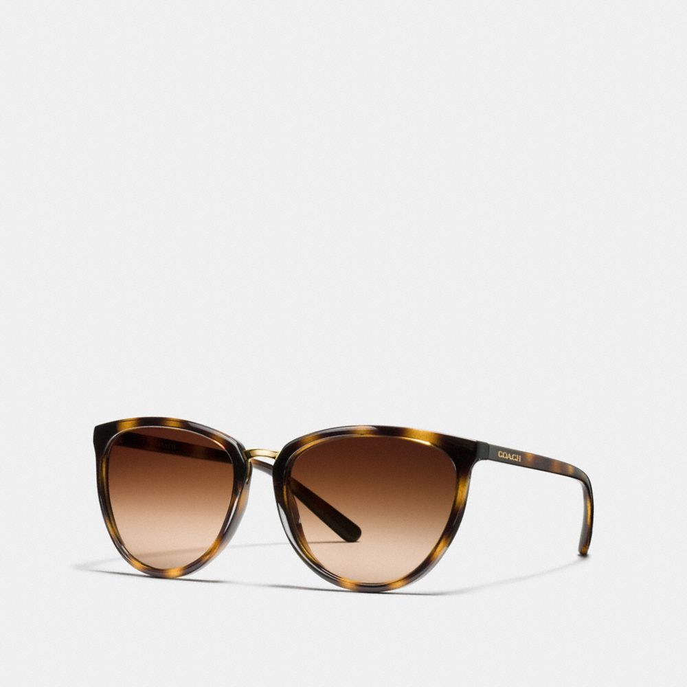 COACH JUNE CAT EYE SUNGLASSES - DARK TORTOISE - l1661