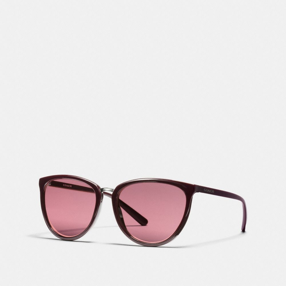 COACH l1661 JUNE CAT EYE SUNGLASSES OXBLOOD