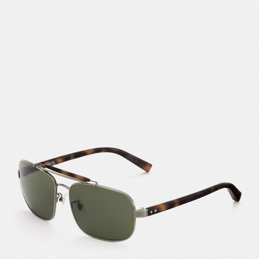 CROSBY POLARIZED SUNGLASSES - l603 -  ANTIQUE SILVER/DK TORTOISE