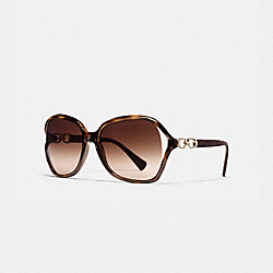 COACH KISSING C SUNGLASSES - DARK TORTOISE - L948