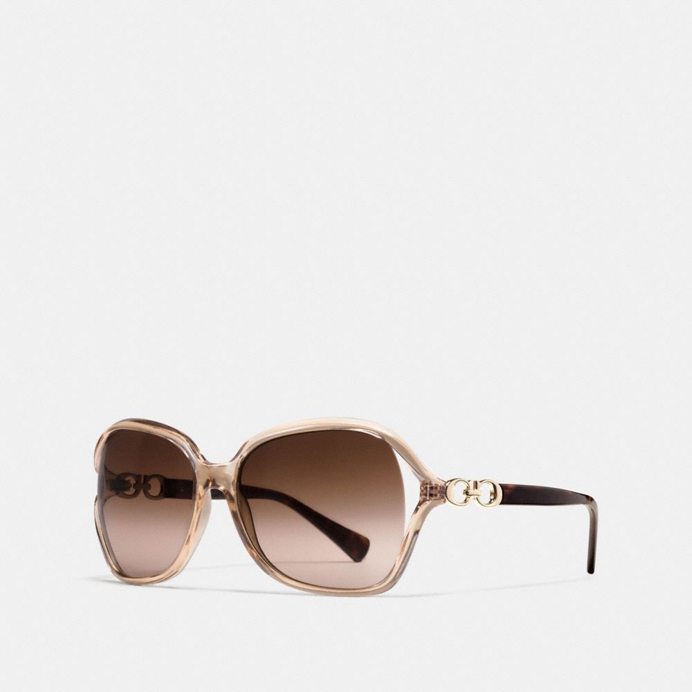 COACH KISSING C SUNGLASSES - BROWN - L948