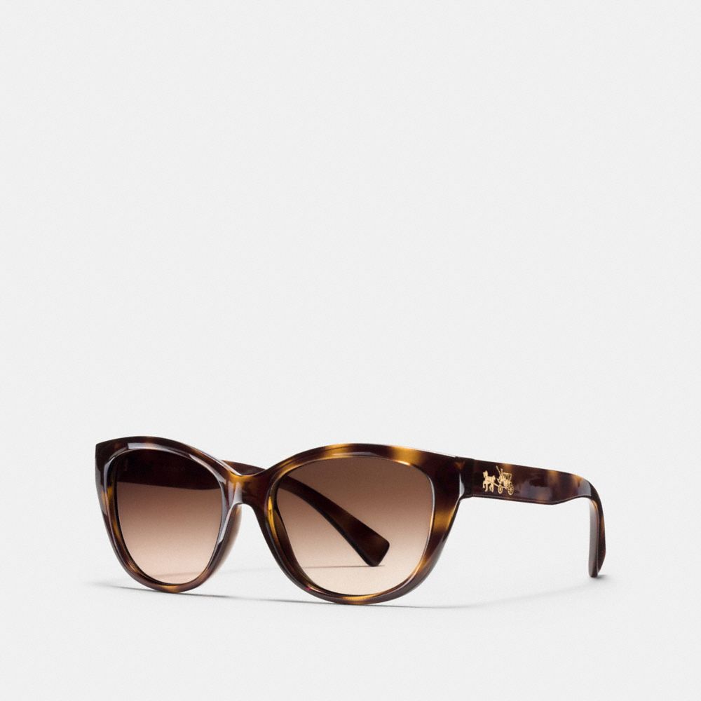 HORSE AND CARRIAGE CAT EYE SUNGLASSES - DARK TORTOISE - COACH L954