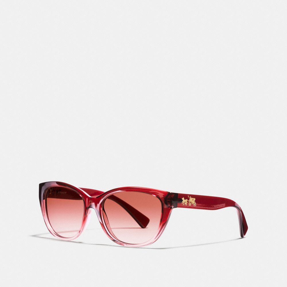 COACH HORSE AND CARRIAGE CAT EYE SUNGLASSES - BERRY PINK GRADIENT/BERRY - L954