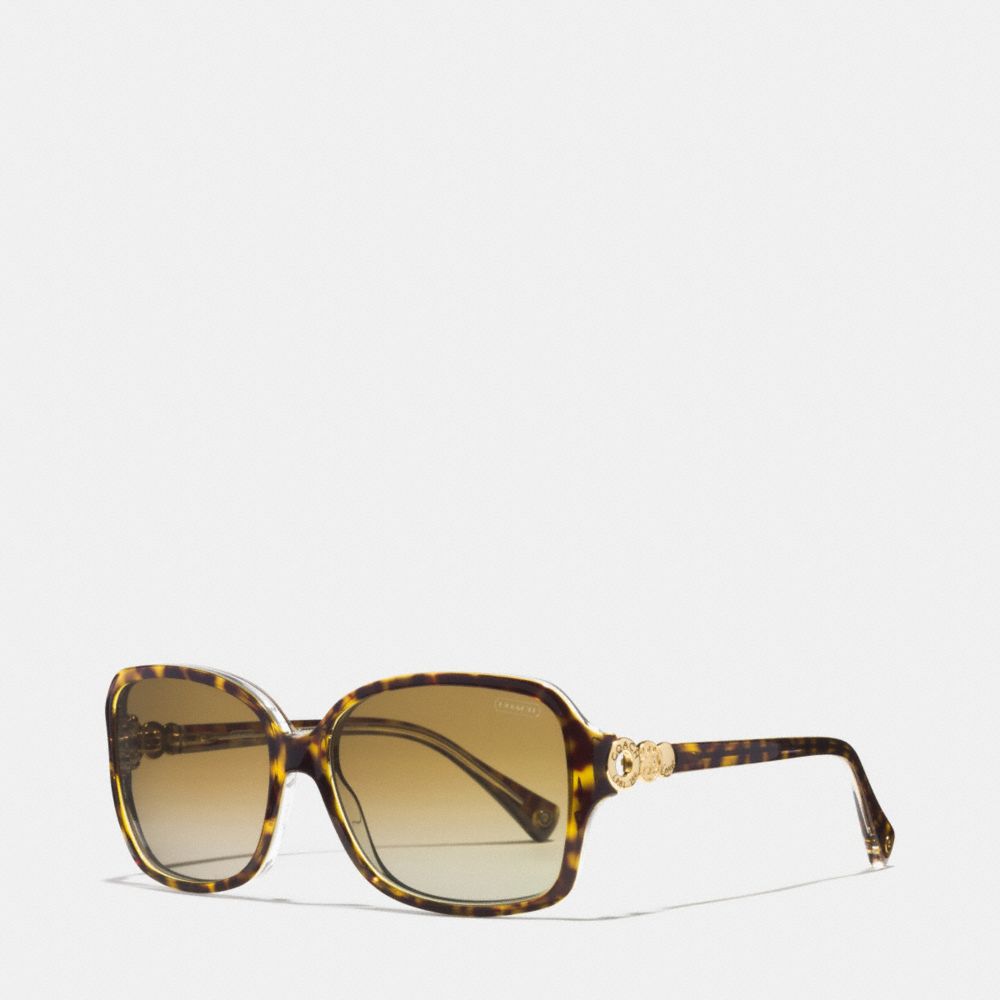 COACH lp020 FRANCES POLARIZED SUNGLASSES TORTOISE/CRYSTAL